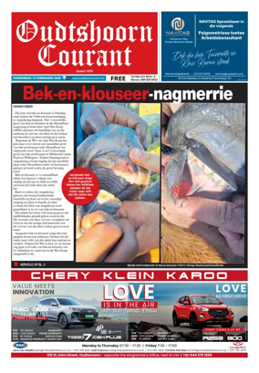 Cover of Oudtshoorn Courant
