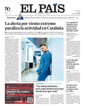 Cover of EL PAIS Catalunya
