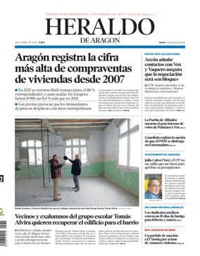 Cover of Heraldo de Aragon