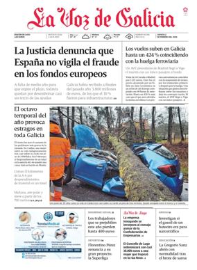 Cover of La Voz de Galicia (Lugo)