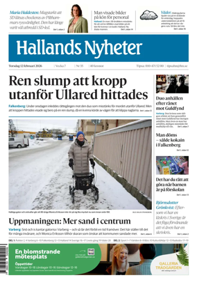 Cover of Hallands Nyheter