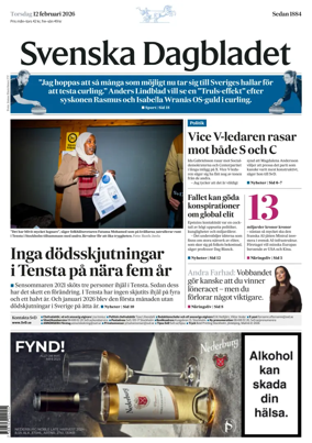 Cover of Svenska Dagbladet