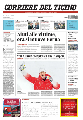 Cover of Corriere del Ticino