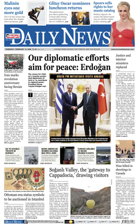 Cover of Hurriyet Daily News & Economic Review