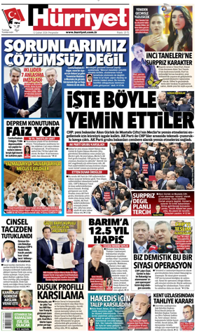 Cover of Hurriyet