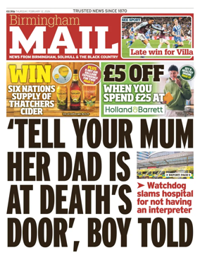 Cover of Birmingham Mail