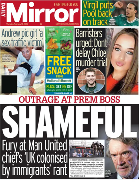 Cover of Daily Mirror (Northern Ireland)