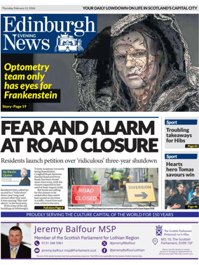 Cover of Edinburgh Evening News