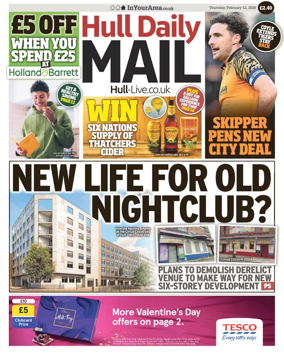 Cover of Hull Daily Mail