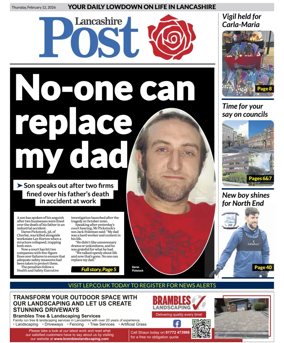 Cover of Lancashire Evening Post