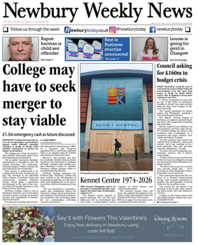 Cover of Newbury Weekly News