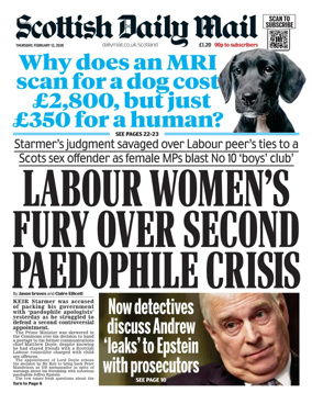 Cover of Scottish Daily Mail