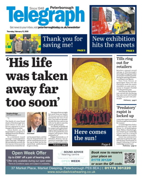 Cover of The Peterborough Evening Telegraph