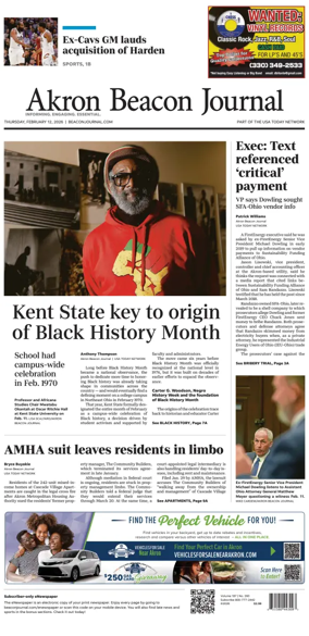 Cover of Akron Beacon Journal