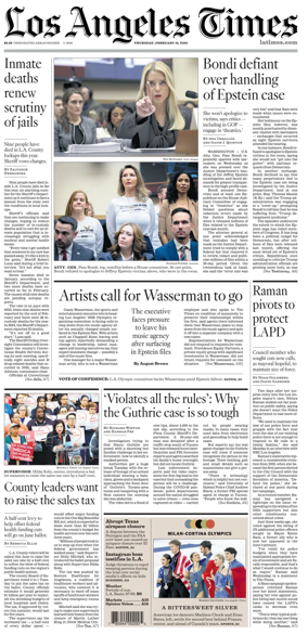 Cover of Los Angeles Times
