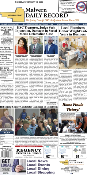 Cover of Malvern Daily Record