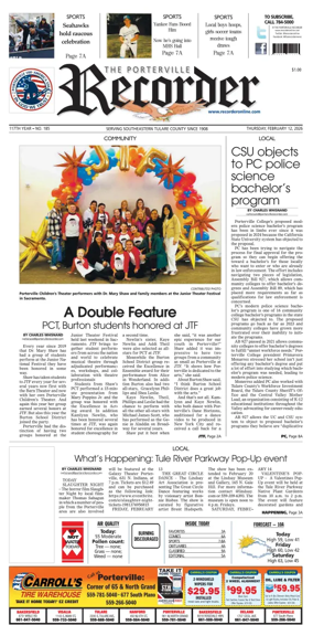 Cover of Porterville Recorder