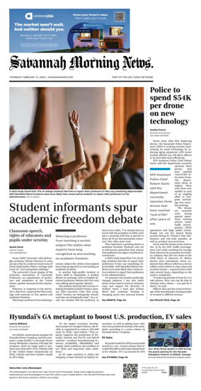 Cover of Savannah Morning News