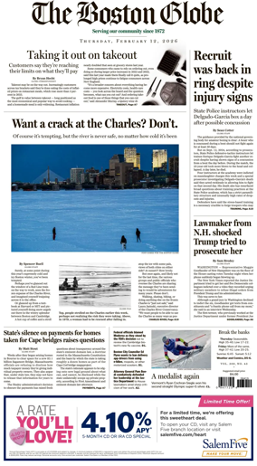 Cover of The Boston Globe
