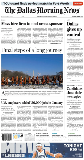 Cover of The Dallas Morning News