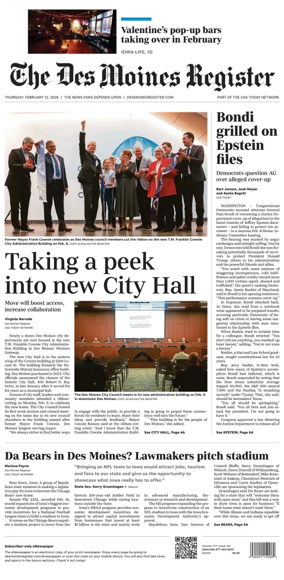 Cover of The Des Moines Register