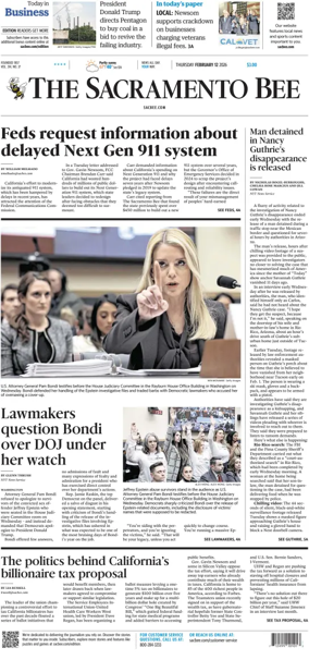 Cover of The Sacramento Bee