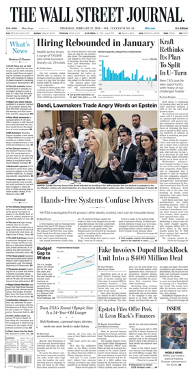 Cover of The Wall Street Journal