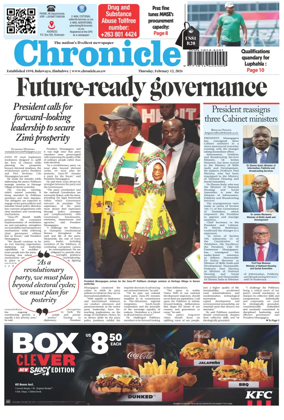 Cover of Chronicle (Zimbabwe)