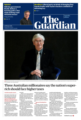 Cover of The Guardian Australia