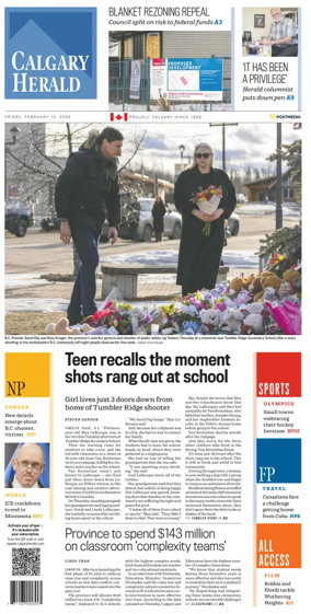 Cover of Calgary Herald