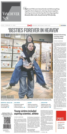 Cover of Vancouver Sun