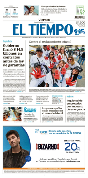 Cover of El Tiempo (Bogota)