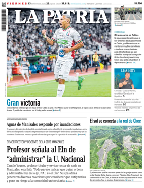 Cover of La Patria (Colombia)