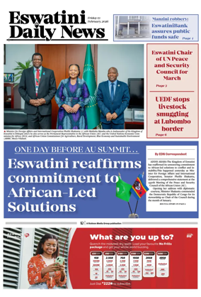 Cover of Eswatini Daily News