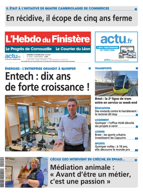 Cover of L'Hebdo du Finistere - Le Progres de Cornouaille Le Courrier du Leon