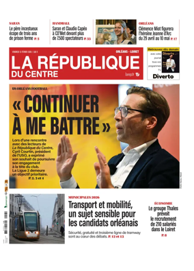 Cover of La Republique du Centre (Orleans - Loiret))