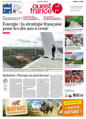 Cover of Ouest France (Angers / Segre)