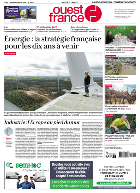 Cover of Ouest France (La Roche-sur-Yon - Fontenay-le-Comte)