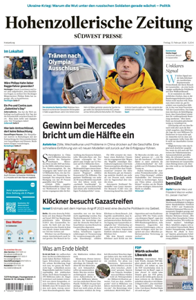 Cover of Hohenzollerische Zeitung
