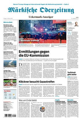 Cover of Markische Oderzeitung Uckermarkanzeiger