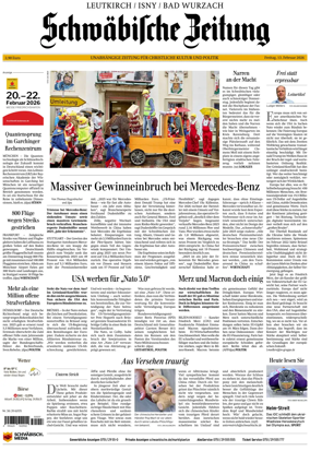 Cover of Schwabische Zeitung (Leutkirch / Isny / Bad Wurzach)