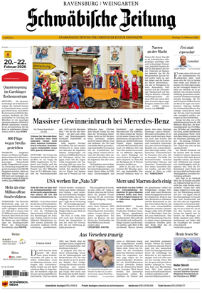 Cover of Schwabische Zeitung (Ravensburg / Weingarten)