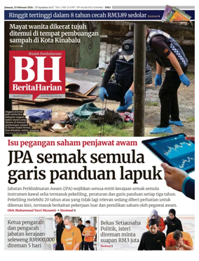Cover of Berita Harian