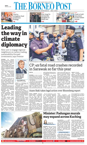 Cover of The Borneo Post (Sarawak)