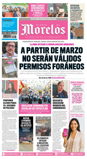 Cover of Diario de Morelos