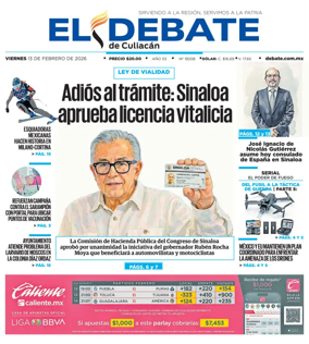 Cover of El Debate de Culiacan