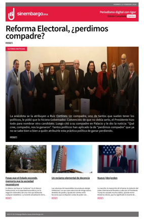 Cover of Sin Embargo Opinion