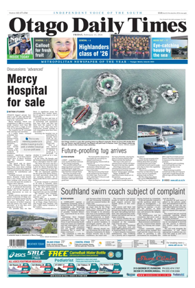 Cover of Otago Daily Times