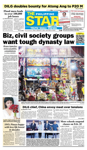 Cover of The Philippine Star