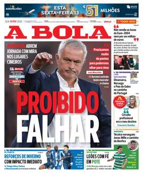 Cover of A BOLA (Portuguese)